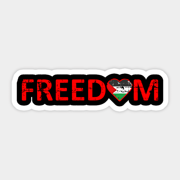 We Want Freedom Of Palestine By Heart Stop Killing Sticker by mangobanana